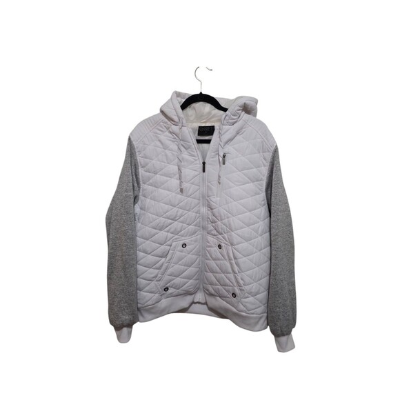 G-Net Full Zip Puffer Jacket with Sweatshirt Sleeves M - Picture 1 of 3